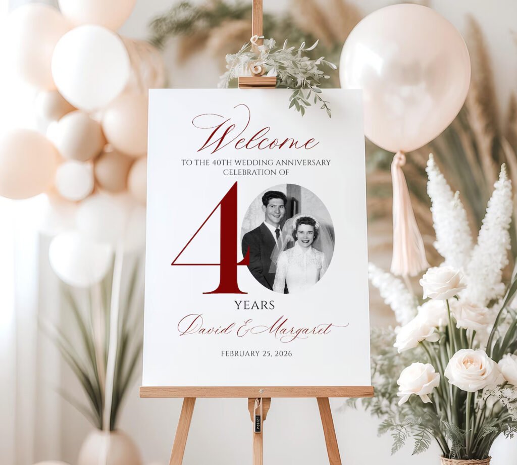 Photo Anniversary Welcome sign