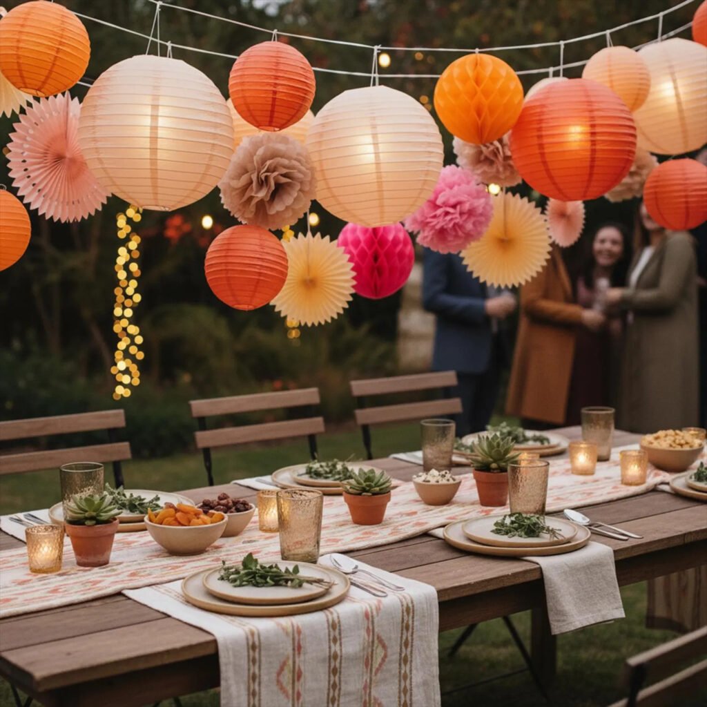 Bright Orange Party Decoration Set