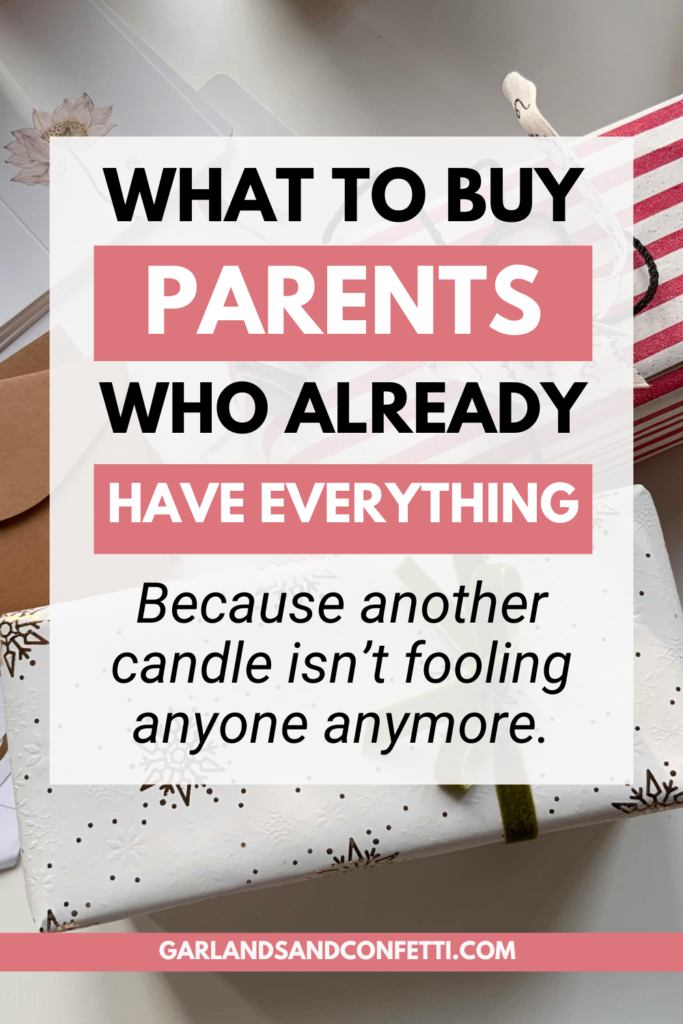Experience gifts for parents